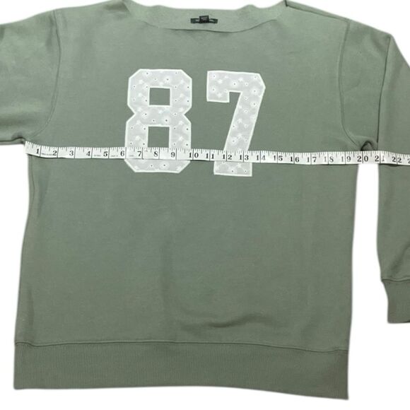 Wild Fable Women's Off-Shoulder Green Sweatshirt, Size XS, NWT - Picture 6 of 9